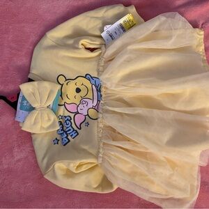 Yellow Winnie the Pooh Baby Dress with Bow